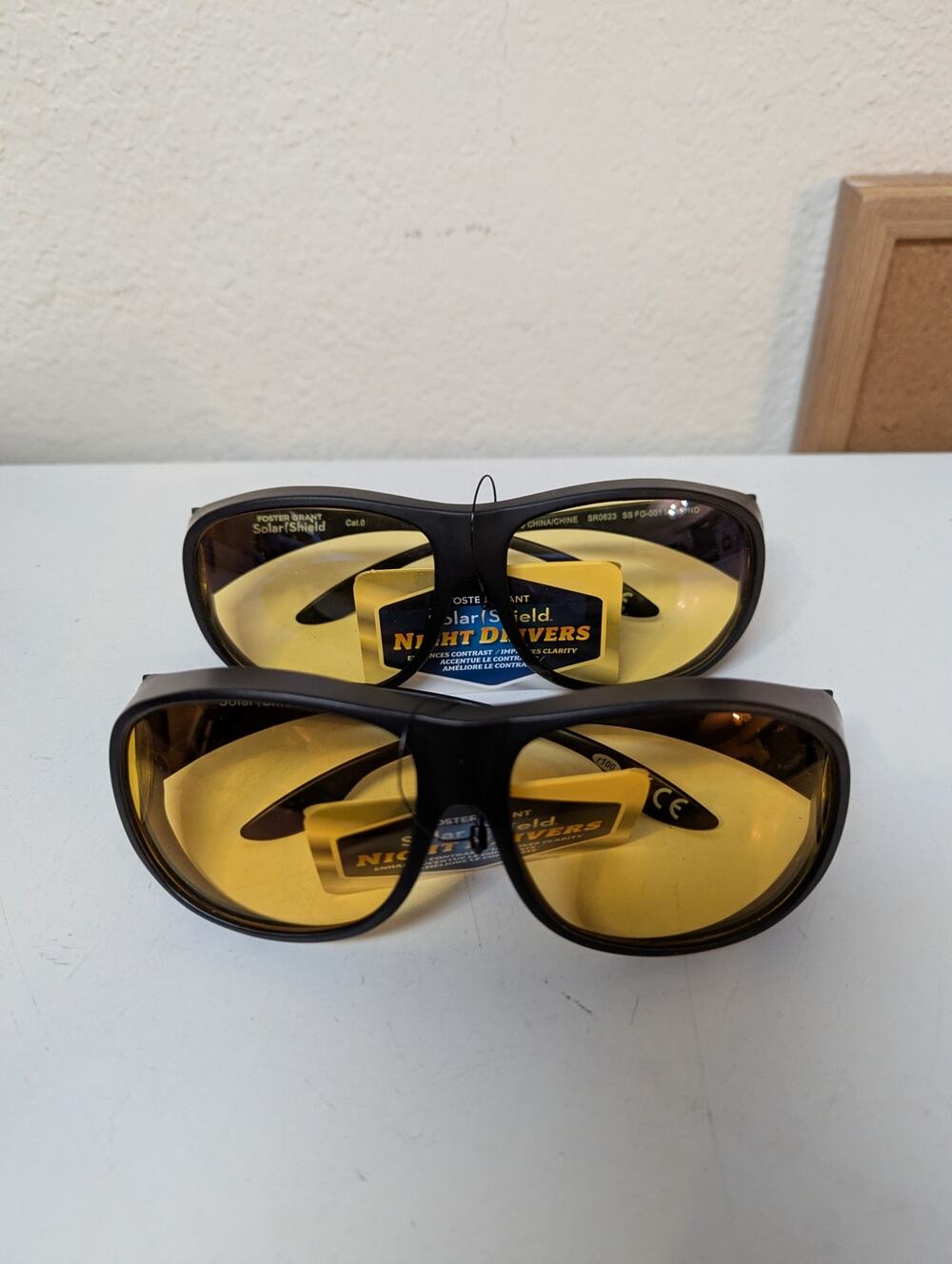 Foster Grant Solar Shield Night Drivers 10600717.MCV glasses NWT set of 2